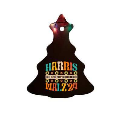 Kamala Harris Walz 2024 For President Election Campaign Boho Ceramic Tree Ornament