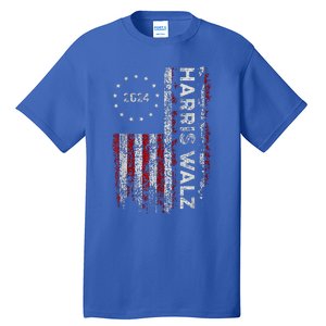 Kamala Harris Walz 2024 Harris Waltz Vp President 47th Flag Tall T-Shirt