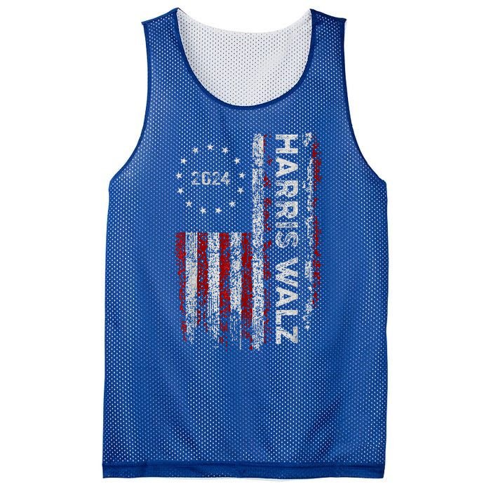 Kamala Harris Walz 2024 Harris Waltz Vp President 47th Flag Mesh Reversible Basketball Jersey Tank