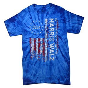 Kamala Harris Walz 2024 Harris Waltz Vp President 47th Flag Tie-Dye T-Shirt