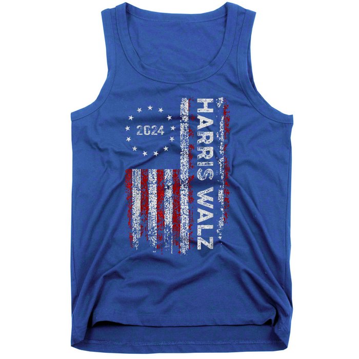 Kamala Harris Walz 2024 Harris Waltz Vp President 47th Flag Tank Top