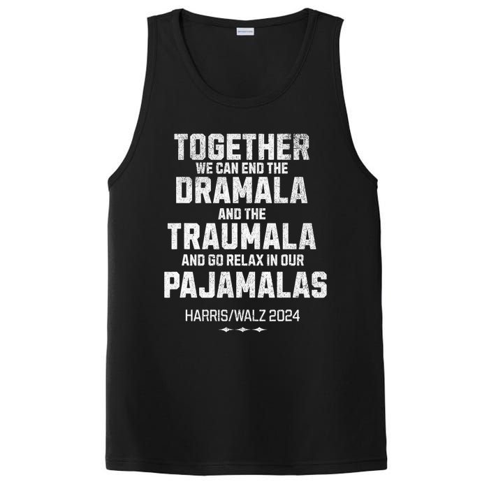 Kamala Harris Walz 2024 We Can End Dramala Traumala PosiCharge Competitor Tank