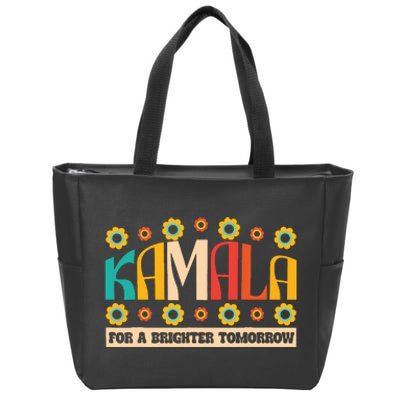 Kamala Harris Walz 2024 For President Election Campaign Boho Zip Tote Bag