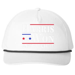 Kamala Harris Won Election 2024 Kamala Harris Won Snapback Five-Panel Rope Hat