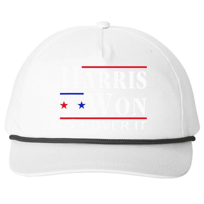 Kamala Harris Won Election 2024 Kamala Harris Won Snapback Five-Panel Rope Hat