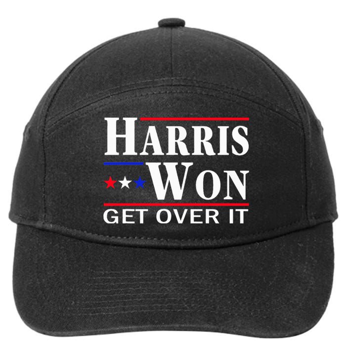 Kamala Harris Won Election 2024 Kamala Harris Won 7-Panel Snapback Hat