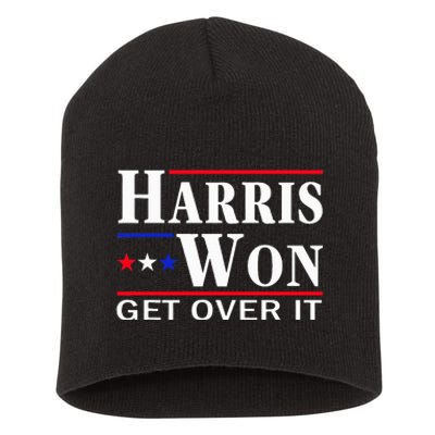 Kamala Harris Won Election 2024 Kamala Harris Won Short Acrylic Beanie