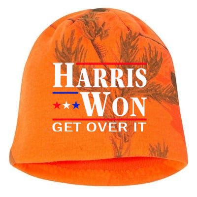 Kamala Harris Won Election 2024 Kamala Harris Won Kati - Camo Knit Beanie