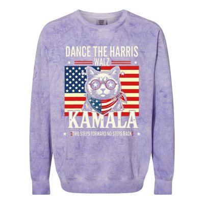 Kamala Harris Walz 2024 Waltz Dance 2 Steps Forward Not Back Colorblast Crewneck Sweatshirt