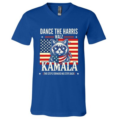 Kamala Harris Walz 2024 Waltz Dance 2 Steps Forward Not Back V-Neck T-Shirt