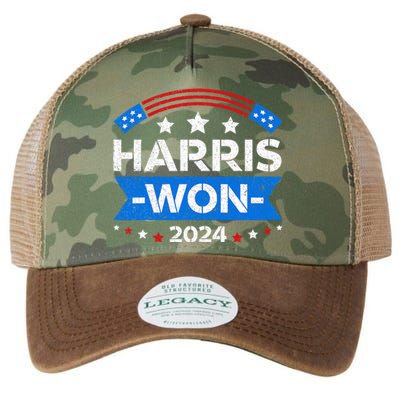 Kamala Harris Won 2024 Election Inauguration January 20 2025 Legacy Tie Dye Trucker Hat