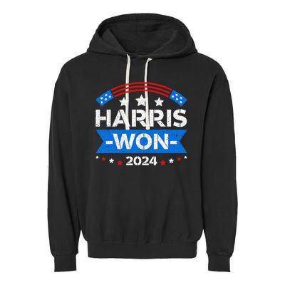 Kamala Harris Won 2024 Election Inauguration January 20 2025 Garment-Dyed Fleece Hoodie