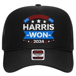 Kamala Harris Won 2024 Election Inauguration January 20 2025 High Crown Mesh Back Trucker Hat