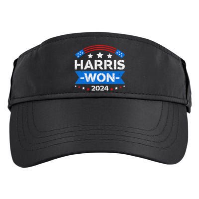 Kamala Harris Won 2024 Election Inauguration January 20 2025 Adult Drive Performance Visor