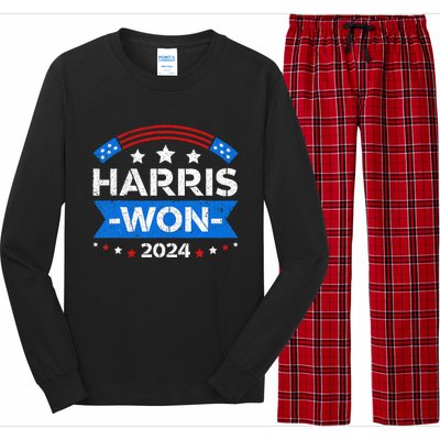 Kamala Harris Won 2024 Election Inauguration January 20 2025 Long Sleeve Pajama Set