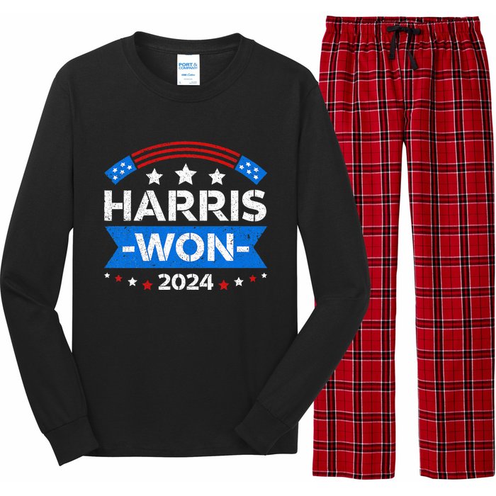 Kamala Harris Won 2024 Election Inauguration January 20 2025 Long Sleeve Pajama Set