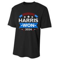 Kamala Harris Won 2024 Election Inauguration January 20 2025 Performance Sprint T-Shirt