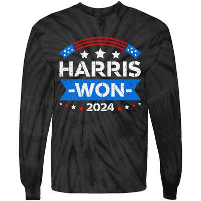 Kamala Harris Won 2024 Election Inauguration January 20 2025 Tie-Dye Long Sleeve Shirt