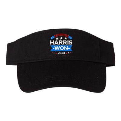 Kamala Harris Won 2024 Election Inauguration January 20 2025 Valucap Bio-Washed Visor