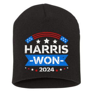 Kamala Harris Won 2024 Election Inauguration January 20 2025 Short Acrylic Beanie