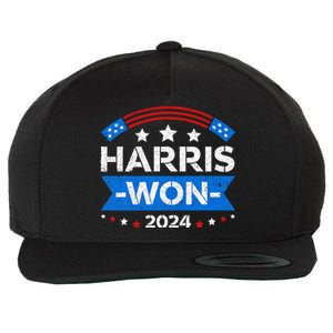 Kamala Harris Won 2024 Election Inauguration January 20 2025 Wool Snapback Cap