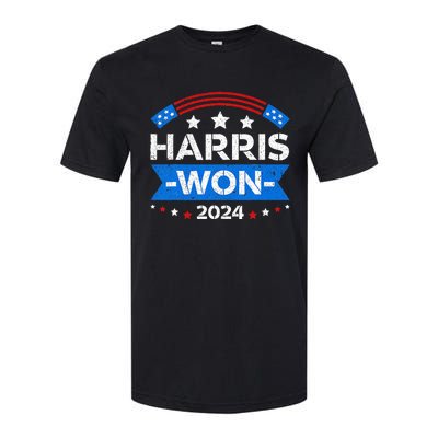 Kamala Harris Won 2024 Election Inauguration January 20 2025 Softstyle CVC T-Shirt