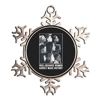 Kamala Harris Well Behaved Women Rarely Make History Metallic Star Ornament