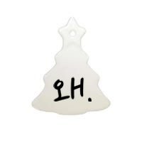 Korean Hangul Word Why Ceramic Tree Ornament