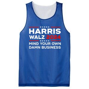 Kamala Harris Walz Waltz 2024 Mind Your Own Damn Business Gift Mesh Reversible Basketball Jersey Tank