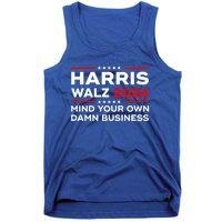 Kamala Harris Walz Waltz 2024 Mind Your Own Damn Business Gift Tank Top