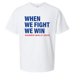 Kamala Harris Walz 2024 When We Fight We Win Election Waltz Sueded Cloud Jersey T-Shirt