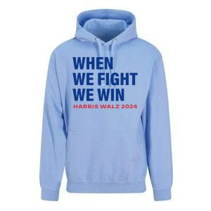 Kamala Harris Walz 2024 When We Fight We Win Election Waltz Unisex Surf Hoodie