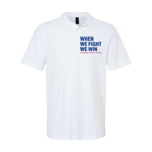 Kamala Harris Walz 2024 When We Fight We Win Election Waltz Softstyle Adult Sport Polo