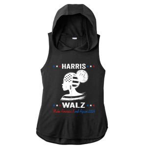 Kamala Harris Walz 2024 Make America Kind Again Harris Waltz Ladies PosiCharge Tri-Blend Wicking Draft Hoodie Tank