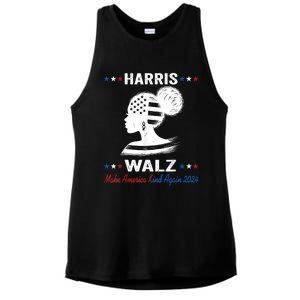 Kamala Harris Walz 2024 Make America Kind Again Harris Waltz Ladies PosiCharge Tri-Blend Wicking Tank