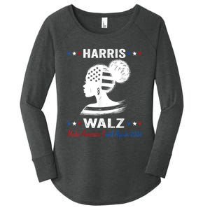 Kamala Harris Walz 2024 Make America Kind Again Harris Waltz Women's Perfect Tri Tunic Long Sleeve Shirt