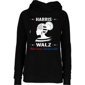 Kamala Harris Walz 2024 Make America Kind Again Harris Waltz Womens Funnel Neck Pullover Hood