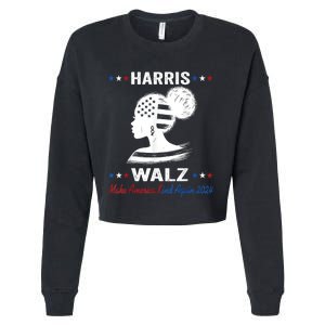 Kamala Harris Walz 2024 Make America Kind Again Harris Waltz Cropped Pullover Crew