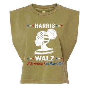 Kamala Harris Walz 2024 Make America Kind Again Harris Waltz Garment-Dyed Women's Muscle Tee