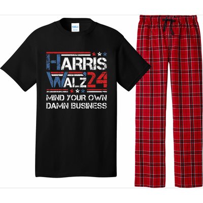 Kamala Harris Walz Waltz Mind Your Own Damn Business Gift Pajama Set