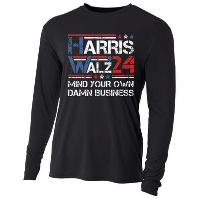 Kamala Harris Walz Waltz Mind Your Own Damn Business Gift Cooling Performance Long Sleeve Crew