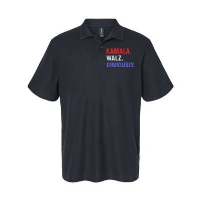 Kamala Harris Walz Obviously Softstyle Adult Sport Polo