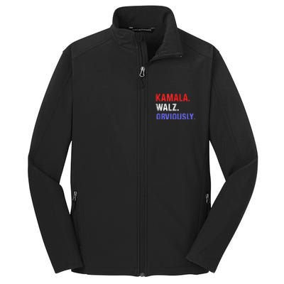 Kamala Harris Walz Obviously Core Soft Shell Jacket