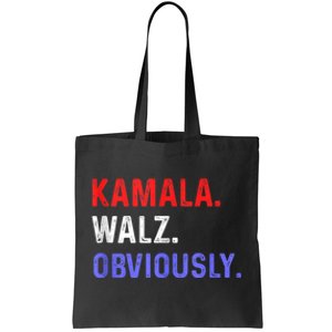 Kamala Harris Walz Obviously Tote Bag