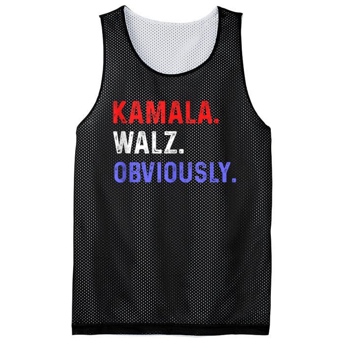 Kamala Harris Walz Obviously Mesh Reversible Basketball Jersey Tank