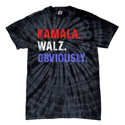 Kamala Harris Walz Obviously Tie-Dye T-Shirt