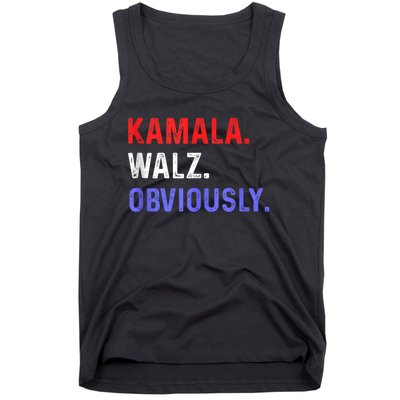 Kamala Harris Walz Obviously Tank Top