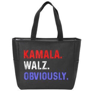 Kamala Harris Walz Obviously Zip Tote Bag