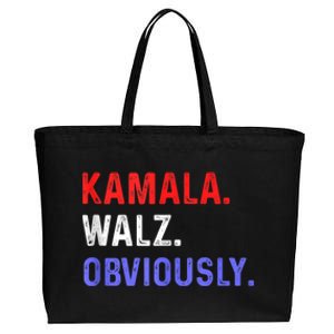 Kamala Harris Walz Obviously Cotton Canvas Jumbo Tote