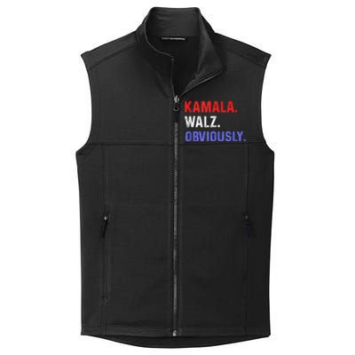 Kamala Harris Walz Obviously Collective Smooth Fleece Vest